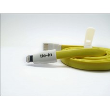 Portronics POR 256 Tie-in Lightning Sync & Charge Cable-Yellow